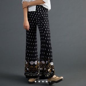 NWT-Anthropologie Floral Wide-Leg Pant-16